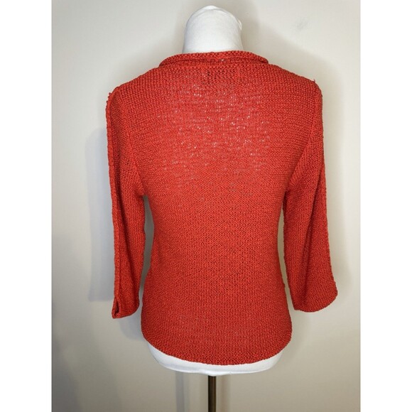 Habitat Clothes To Live In Sweater Lagenlook Boho Orange Top Cotton Blend Small - Picture 4 of 7
